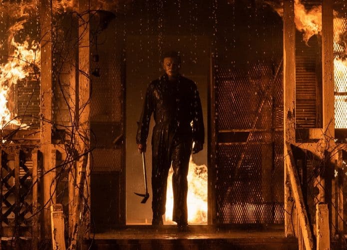 Michael Myers (aka The Shape) in Halloween Kills, directed by David Gordon Green