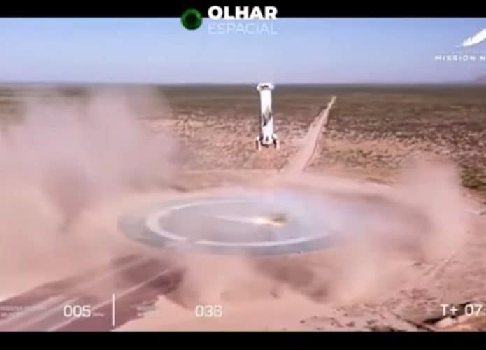 Pouso foguete da Blue Origin
