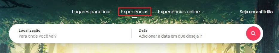 Como buscar experiências no Airbnb