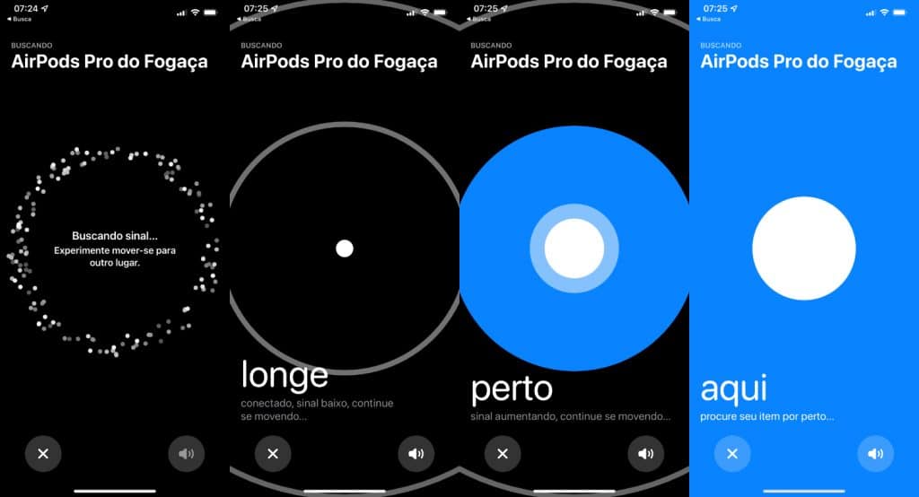 AirPods Pro na rede Buscar (Imagem: reprodução)