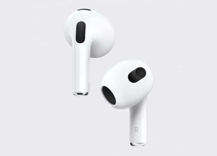Apple anuncia AirPods 3 com som espacial. Imagem: Apple/Divulgação