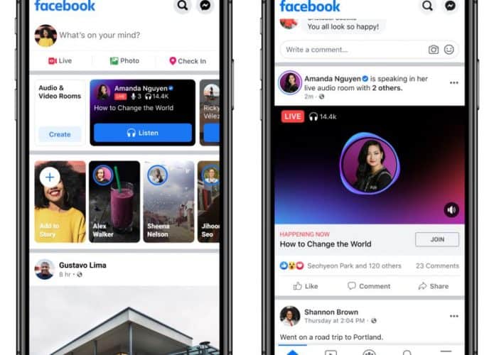 Facebook expande concorrente do Clubhouse para mais usuários