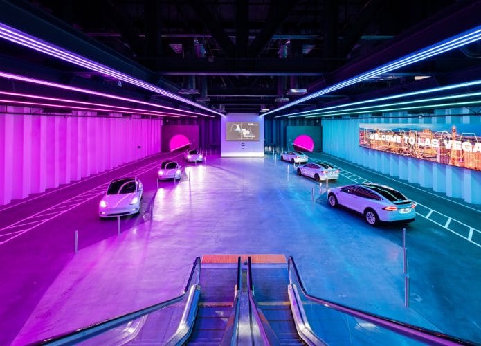 Túnel da Boring Company em Las Vegas