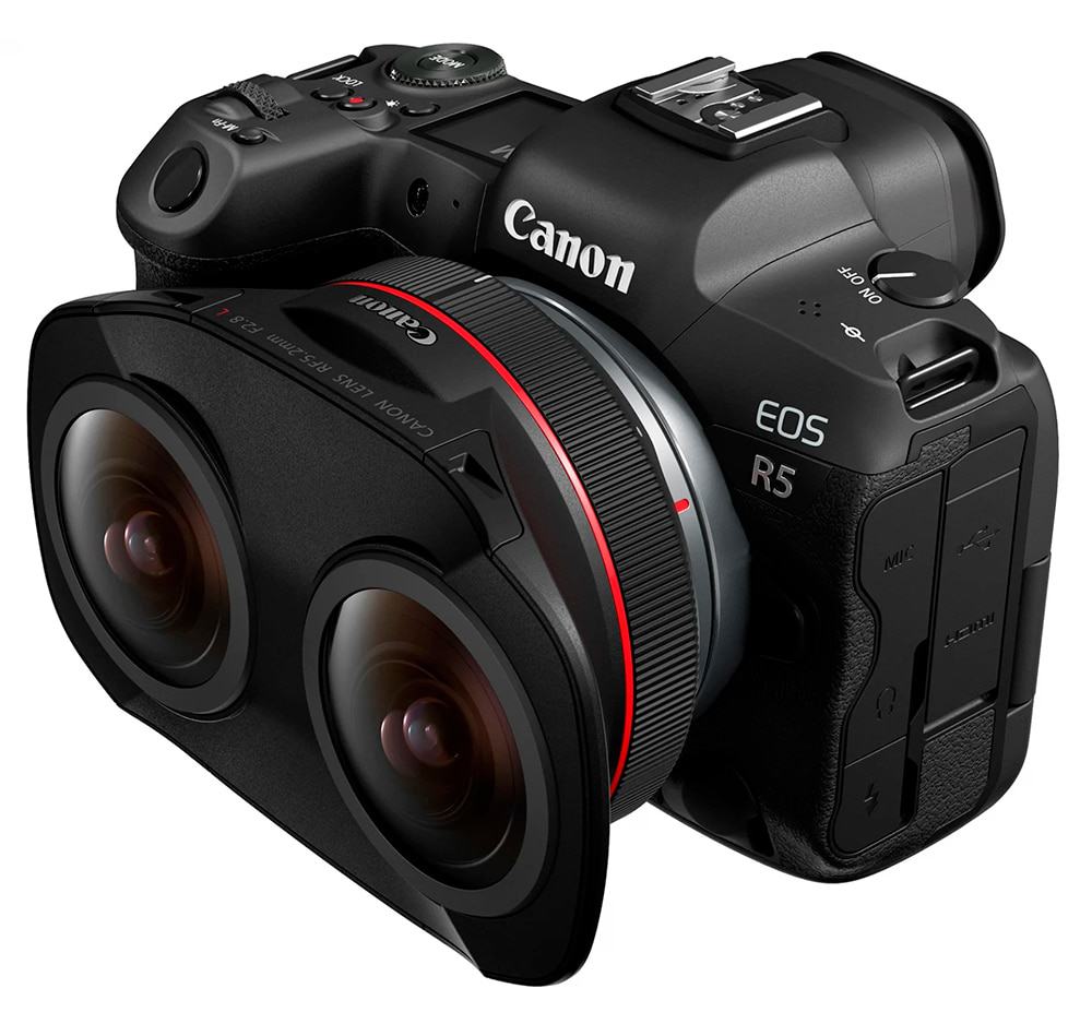 Lente fisheye dupla com a Canon EOS R5