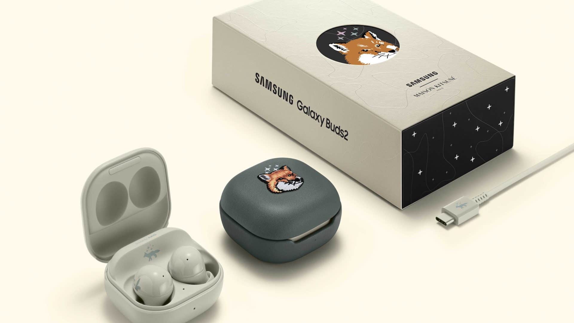 Galaxy Buds 2 Maison Kitsuné Edition (Imagem: divulgação/Samsung)
