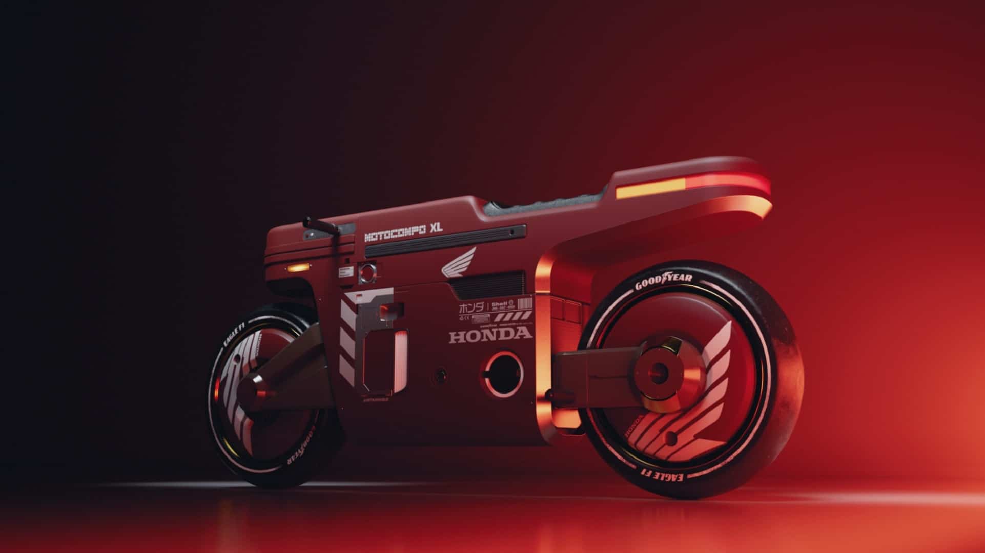 “Fita cassete sobre rodas”: designer cria a moto mais quadrada do mundo
