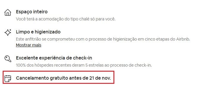 Como descobrir a política de cancelamento do Airbnb