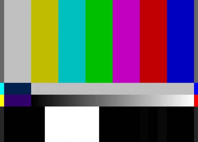 Ilustração de uma rede de TV fora do ar