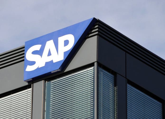 Logotipo da SAP em Hamburgo, Alemanha