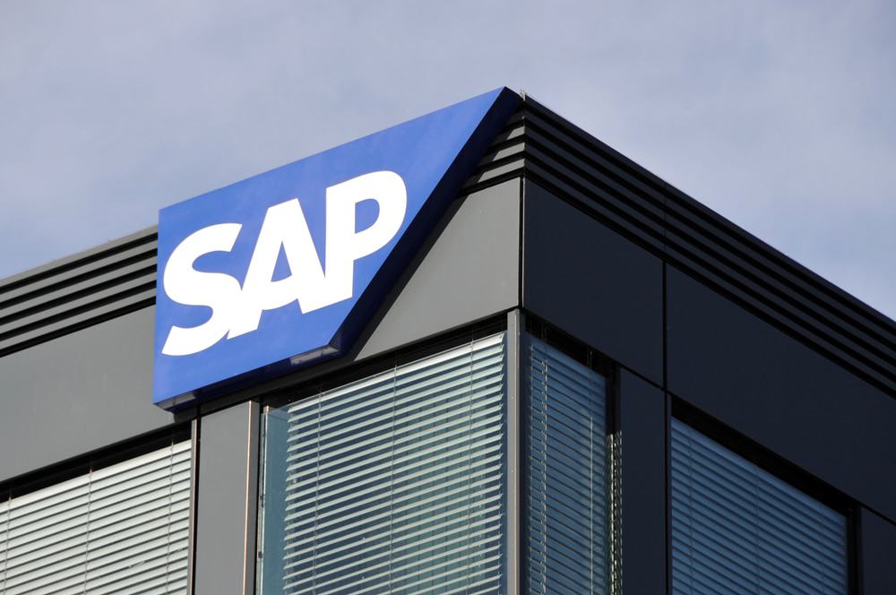 Logotipo da SAP em Hamburgo, Alemanha