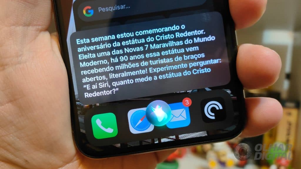 Siri comemora os 90 anos do Cristo Redentor (Imagem: André Fogaça/Olhar Digital)