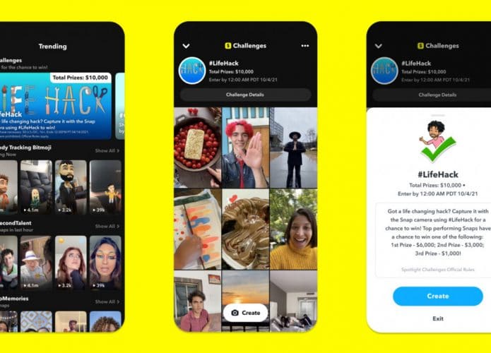 Snapchat vai pagar quem participar de desafios na plataforma