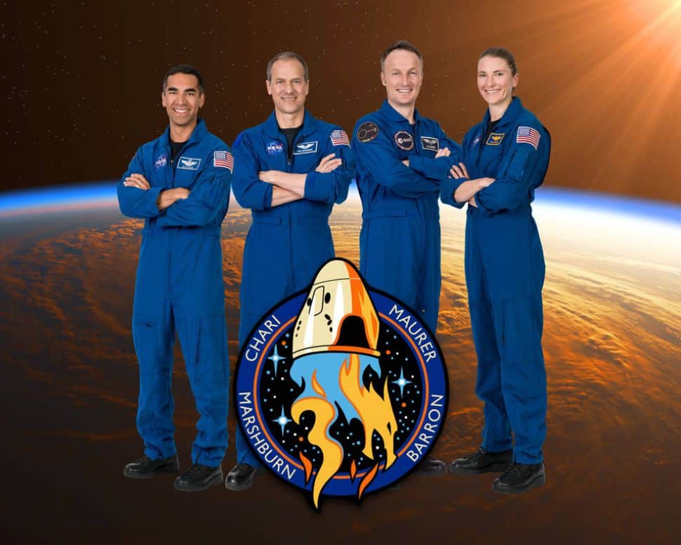 Imagem mostra os quatro astronautas que voarão na próxima missão da SpaceX, chamada Crew-3