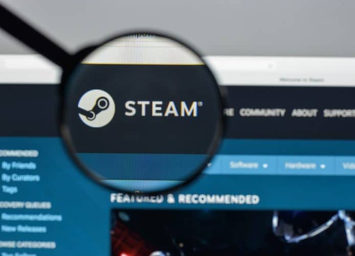 Screenshot da página principal da Steam