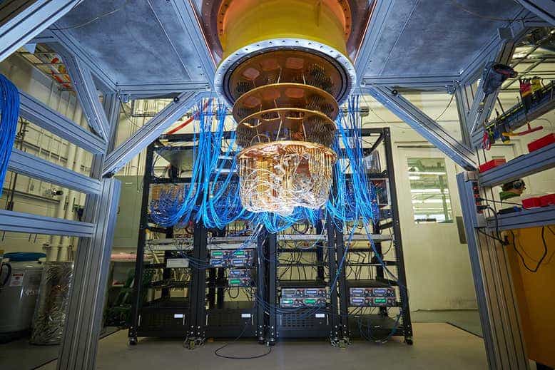 Imagem mostra o Sycamore, computador quântico operado pelo Google