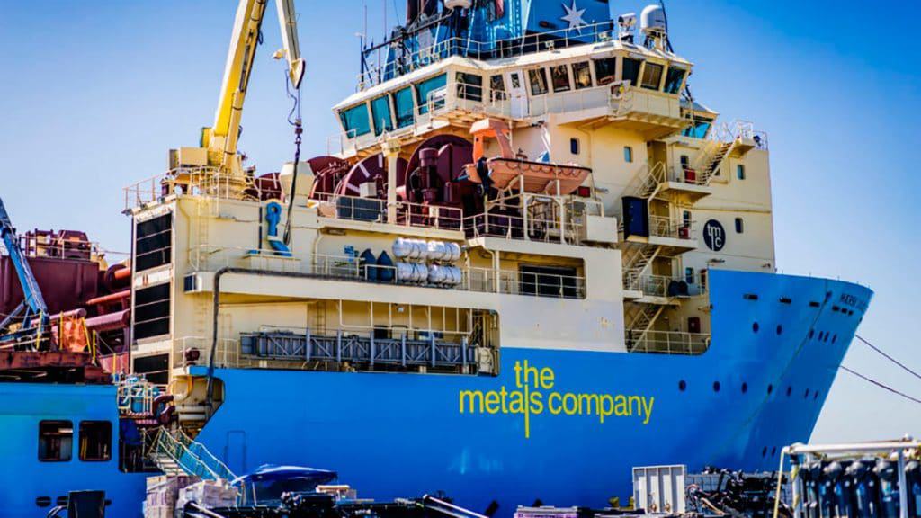 navio da mineradora the metals company