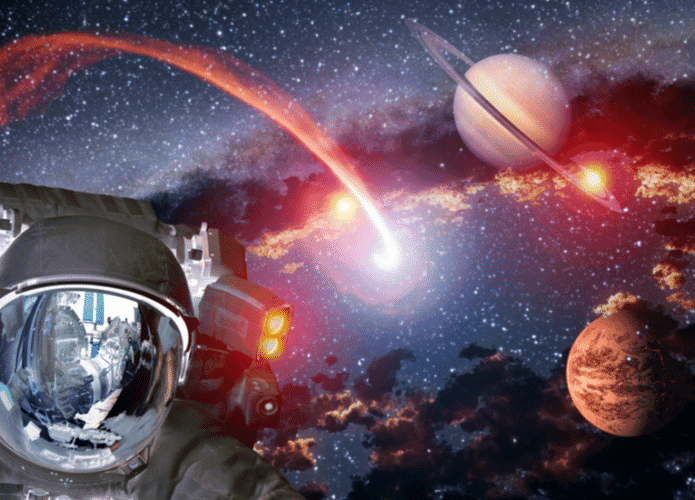 turismo espacial; astronauta; selfie no espaço