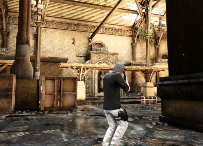 Cena de Uncharted 3, no qual Amy Hennig trabalhou