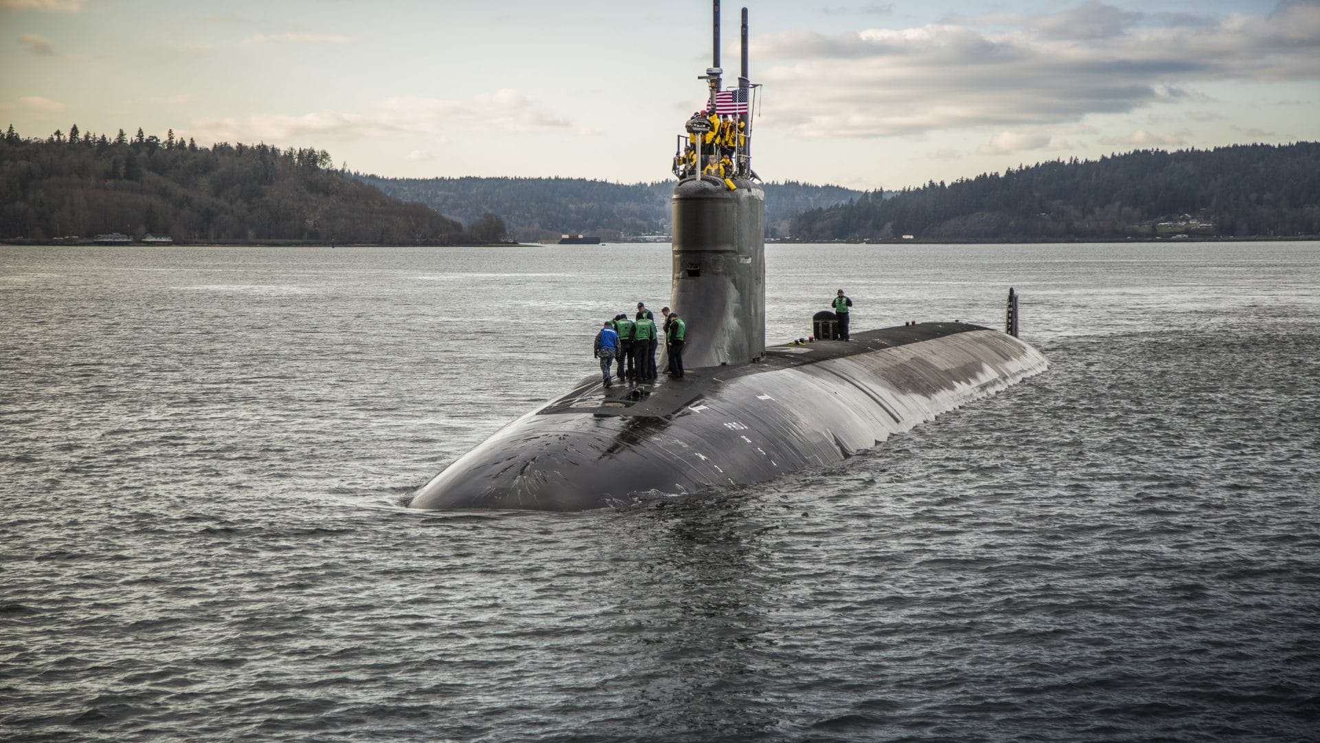 Submarino nuclear americano Connecticut (SNN-22) que sofreu um acidente na China