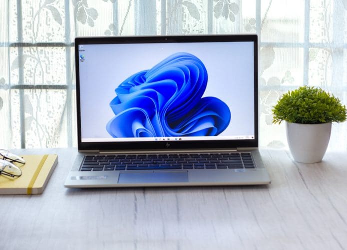 Windows 11 rodando em um notebook