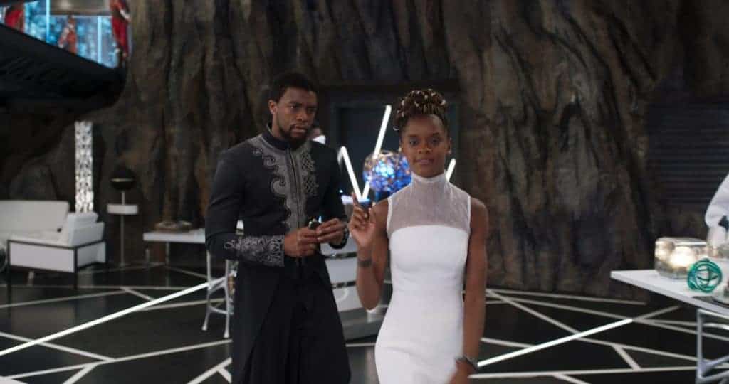 Chadwick Boseman e Letitia Wright - Pantera Negra