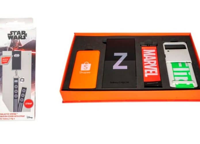 Samsung anuncia versão especial do Galaxy Z Flip3 inspirada em Marvel e Star Wars. Imagem: Samsung/Divulgação