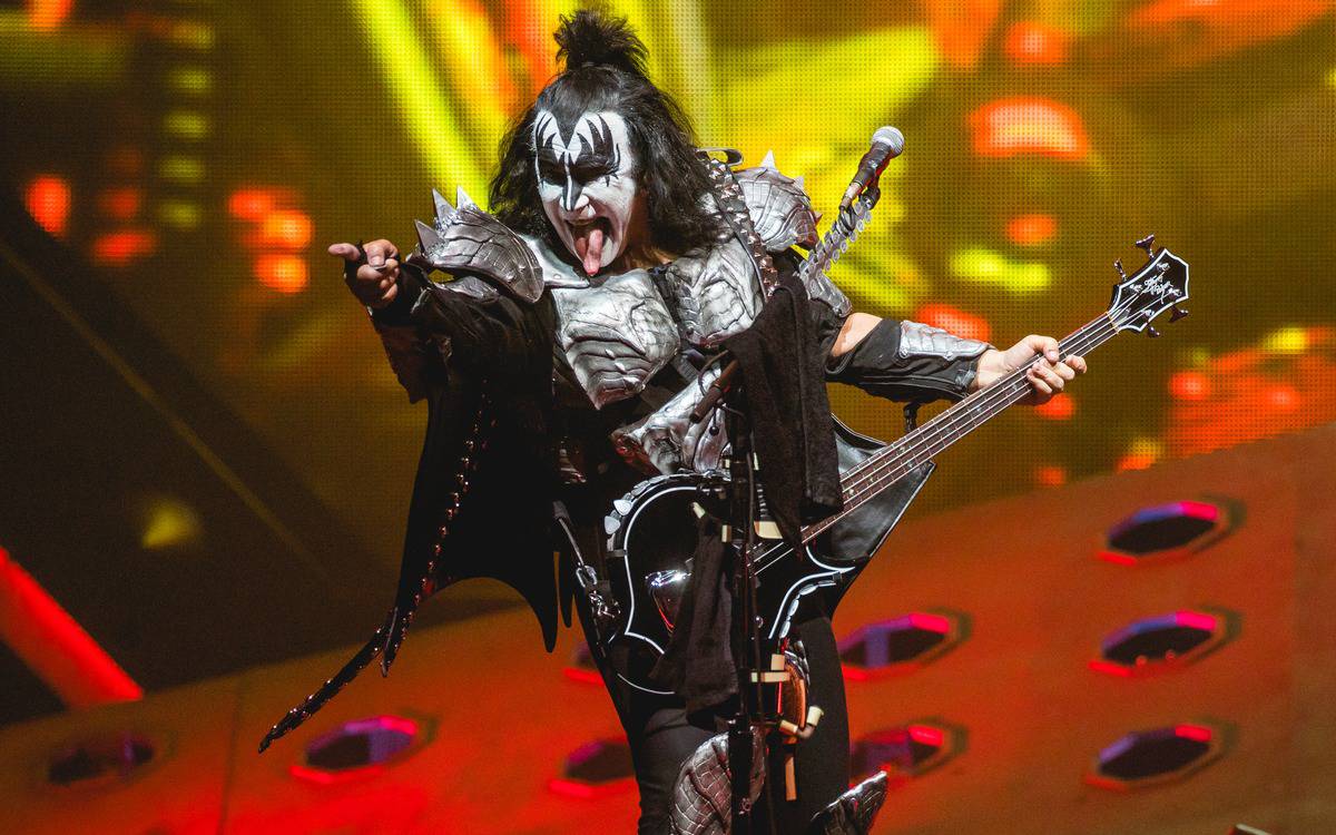 Gene Simmons em apresentação do Kiss