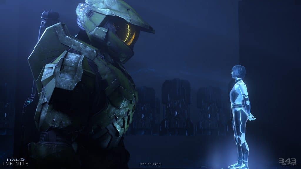 Arma é a nova parceira do Master Chief em 'Halo Infinite'. Imagem: 343 Industries/Divulgação