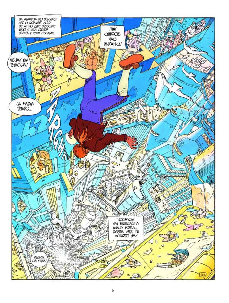 Com traços de Moebius e roteiro de Jodorowsky, 'Incal' está sendo relançada no Brasil pela Pipoca & Nanquim. Imagem: Pipoca & Nanquim/Reprodução