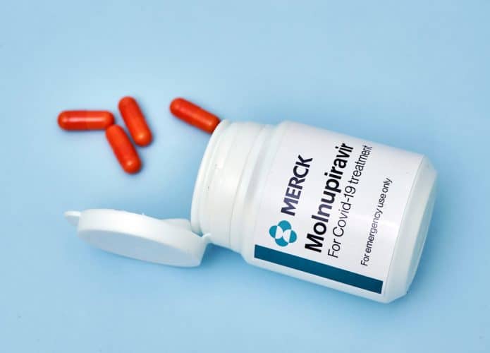 Caixa do Molnupiravir, da Merck