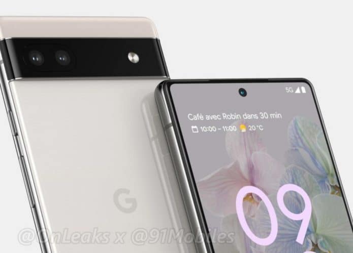 Renderização do Google Pixel 6a