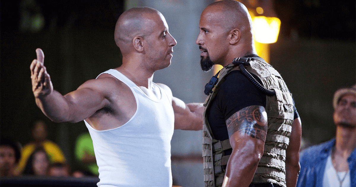 The Rock e Vin Diesel em Velozes e Furiosos 5