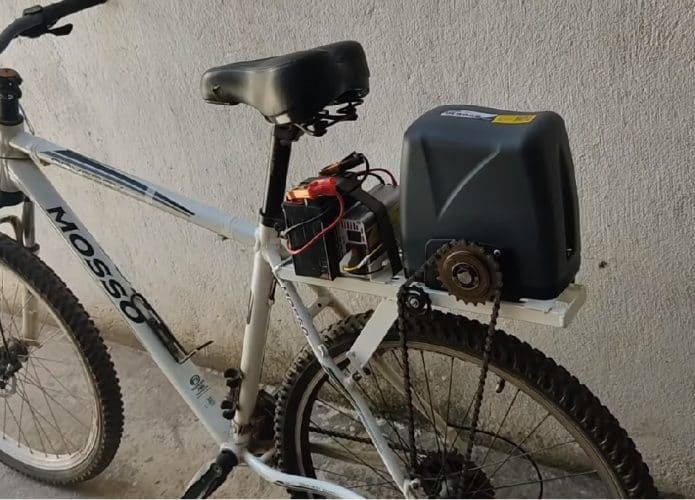 bicicleta com motor de portão