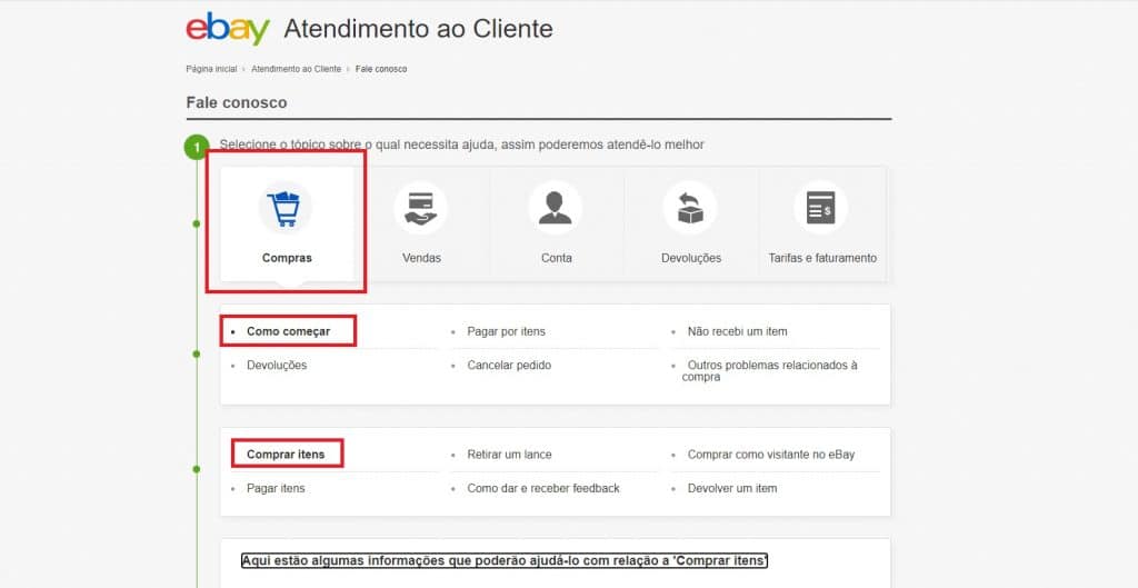 Como buscar ajuda para problemas comuns no site