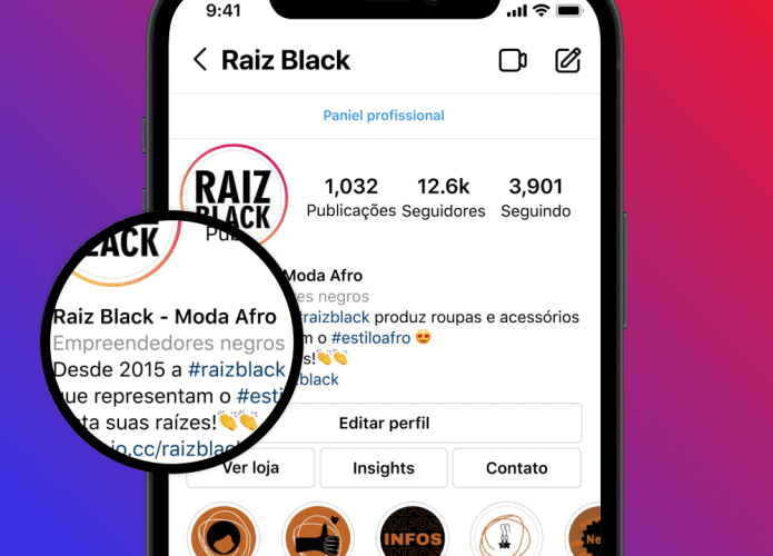 Print do novo sele de empreendedores negros do Instagram