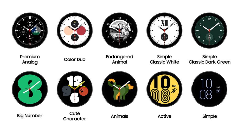 Novas watch faces do Galaxy Watch 4 serão liberadas para smartwatches antigos