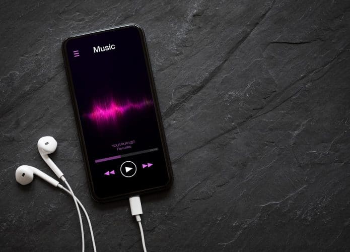 iphone tocando música