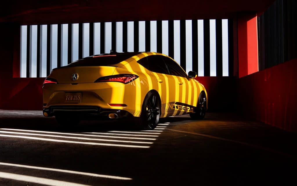 Parte de trás do carro esportivo da Acura