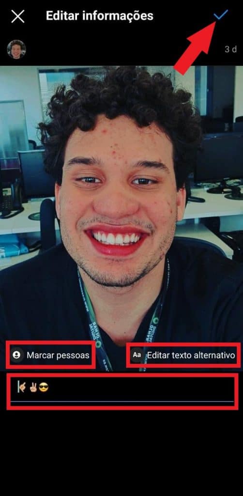 Print do aplicativo do Instagram 