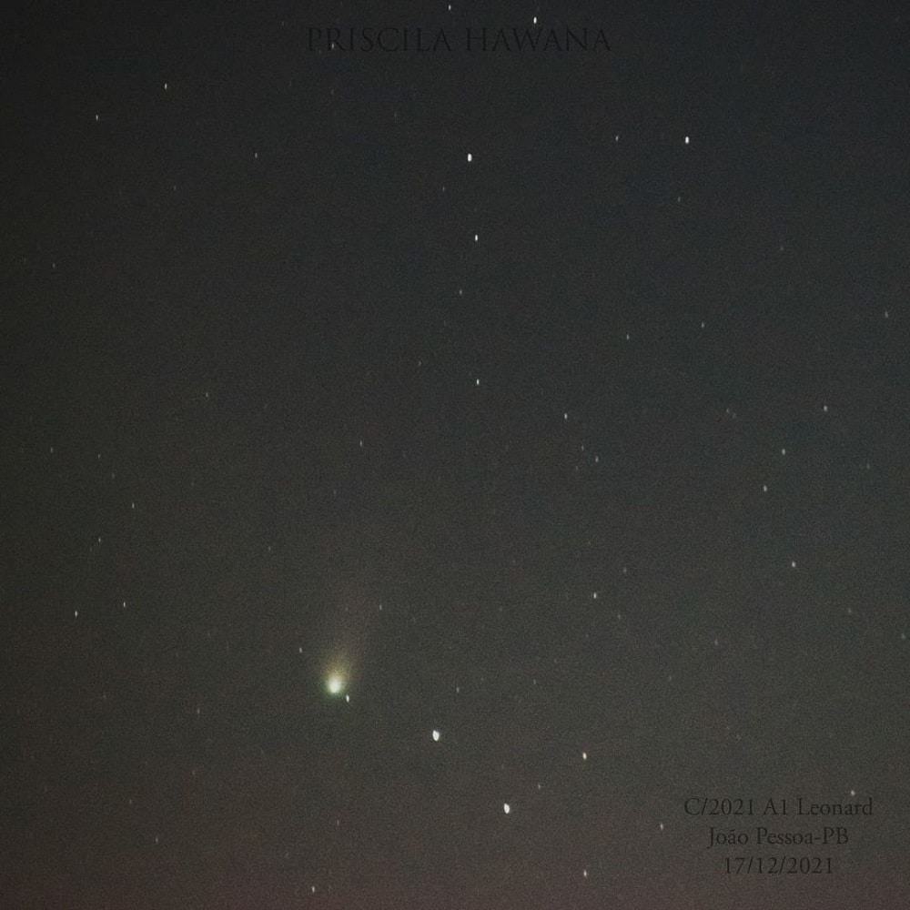 Cometa Leonard visto em João Pessoa, PB