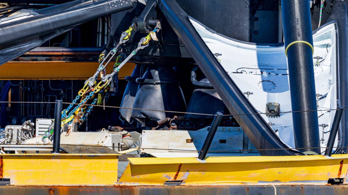 Danos aos propusores do foguete Falcon 9 B1069 após pouso em 21 de dezembro