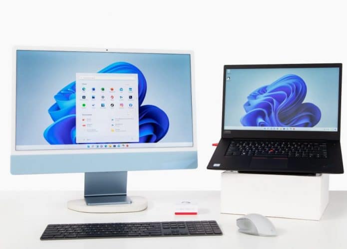 Mac e PC conectados pelo Luna Display