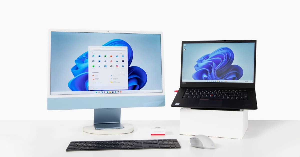 Mac e PC conectados pelo Luna Display