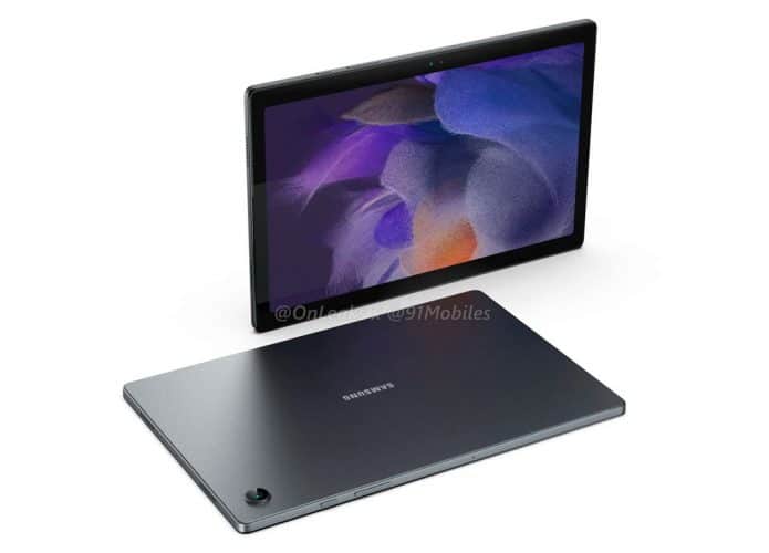 Galaxy Tab A8 será lançado pela Samsung com foco em custo-benefício. Aparelho terá 4 GB de RAM. Imagem: Onleaks/Reprodução