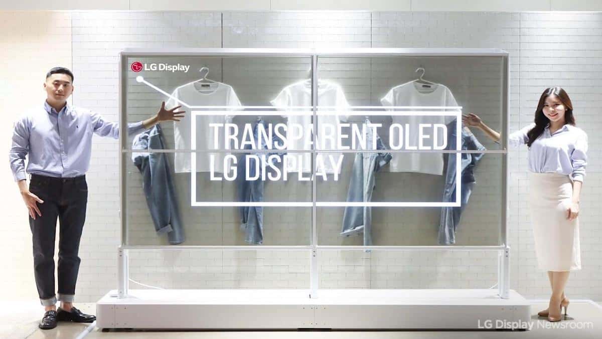 Tela transparente Show Window (Imagem: divulgação/LG Display)