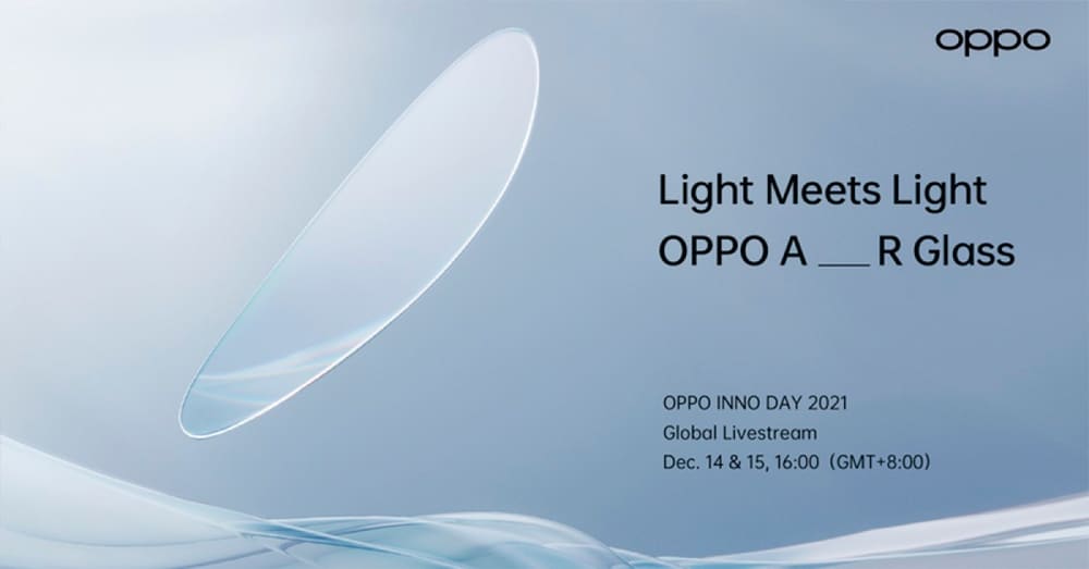  Teaser dos óculos AR que será mostrado no Oppo Inno Day 2021
