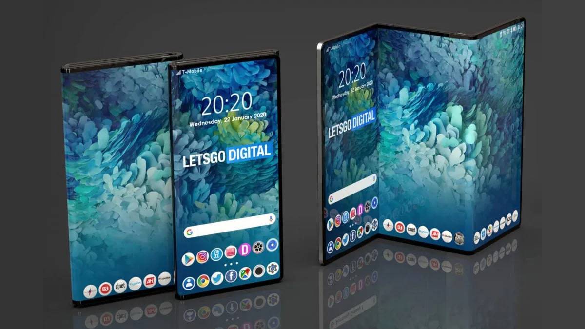 Patente mostra dois mecanismos do futuro smartphone dobrável da Samsung