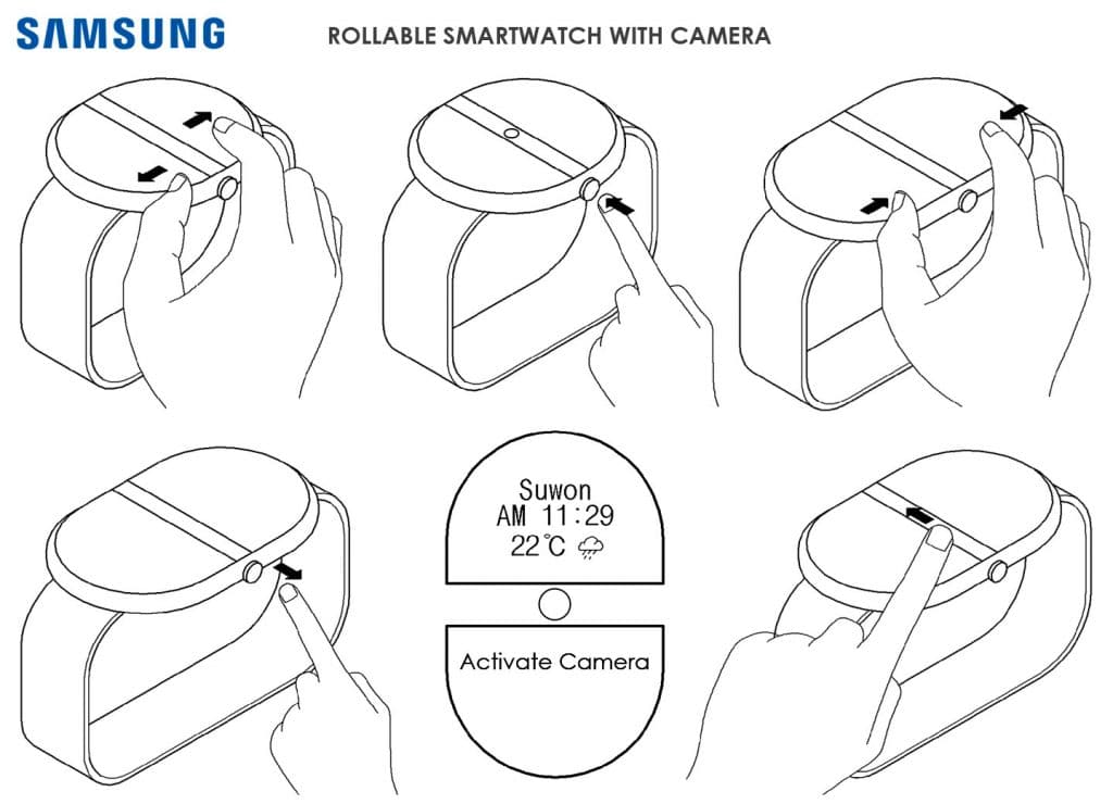 Samsung registra patente para Galaxy Watch retrátil. Imagem: Let's Go Digital/Reprodução