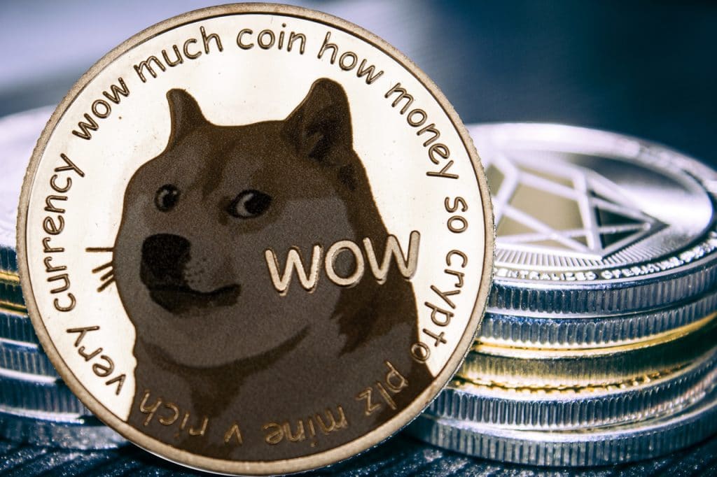 Criptomoeda dogecoin.