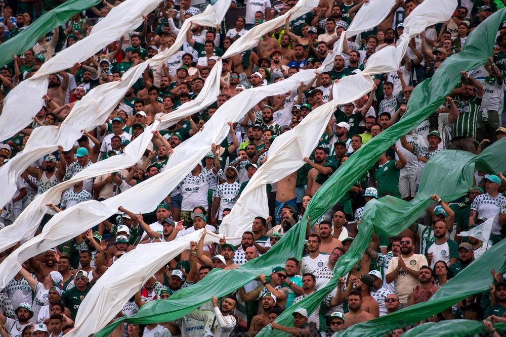 Torcida do Palmeiras na final da Libertadores em partida contra o Flamengo disputada em Montevidéu. Uruguai